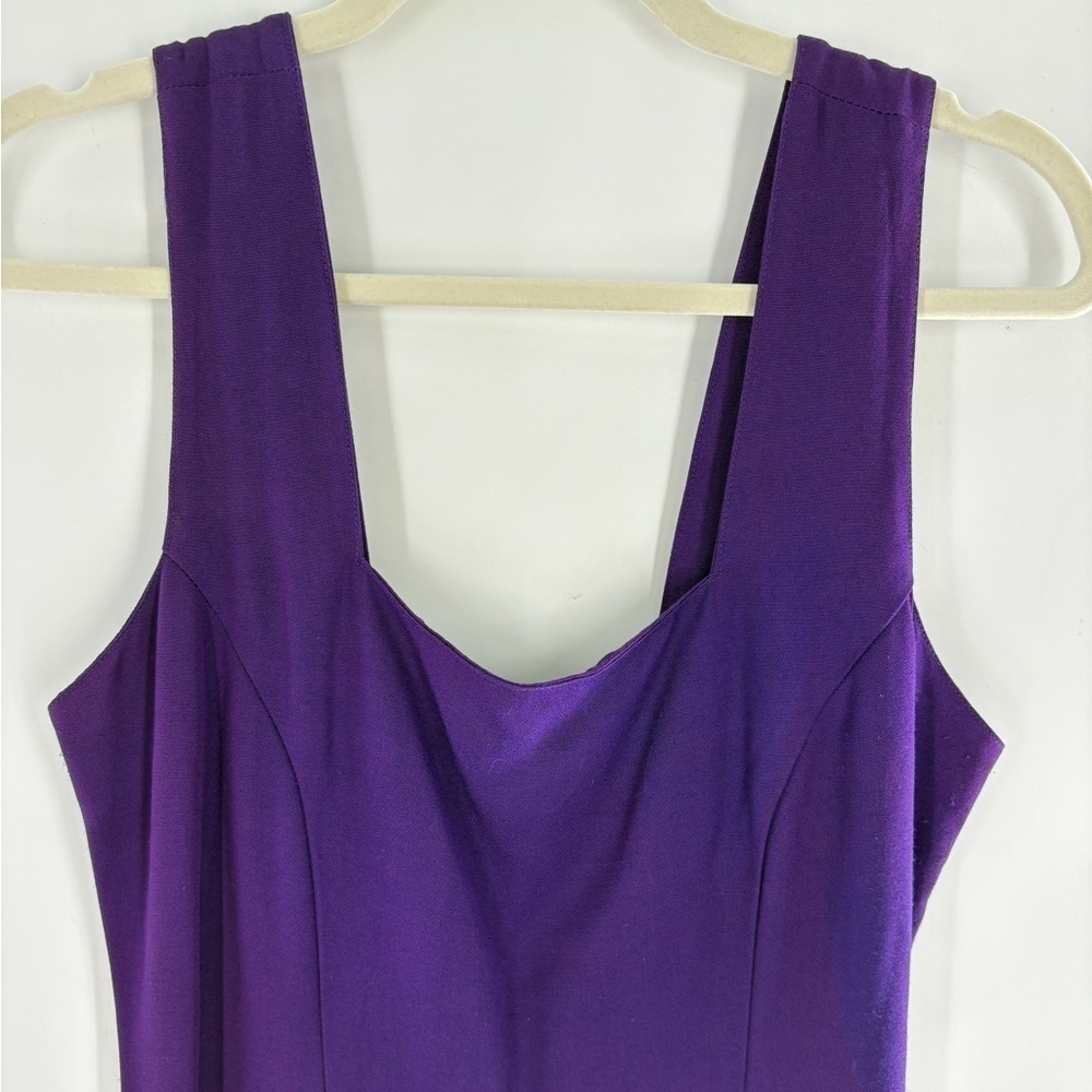 Elegant Purple Sleeveless Dress - Picture 2 of 8